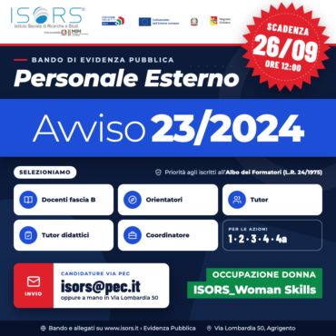 AVVISO 23/2024 – OCCUPAZIONE DONNA – BANDO PERSONALE ESTERNO